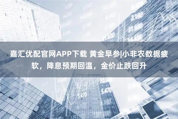 嘉汇优配官网APP下载 黄金早参|小非农数据疲软,降息预期回温,金价止跌回升